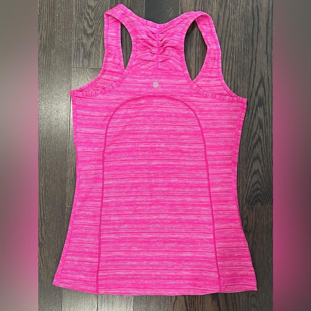 Pink Racerback Athletic Tank Top - Picture 2 of 2